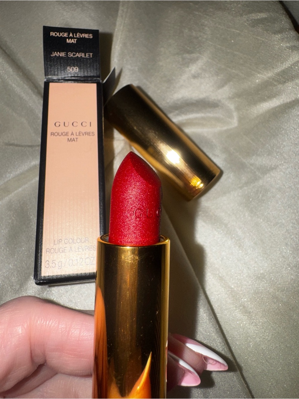Gucci Rouge à Lèvres Mat Lipstick in Janie Scarlet - Vibrant Red